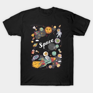 Space Elements Hand Drawn T-Shirt